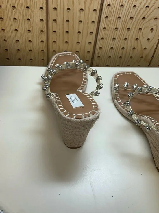 Steven New York Crystal -Embellished Clear Espadrille Wedge Sandal - Women - Picture 7 of 9